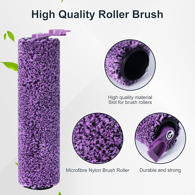 Replacement Brush Roller for Shark Steam Pickup 3-in-1 Steam Mop (Model SD200/SD201/SD201C/SD201Q/SD205) Steam Cleaner, 2 Brush Roller, 1 Cleaning Brush