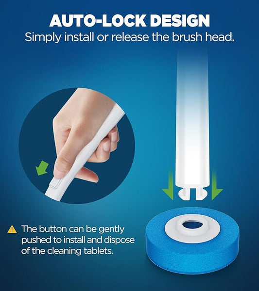 Disposable Toilet Brush Wand Refills, 40Pcs Toilet Brush Head Refills with Toilet Bowl Cleaner