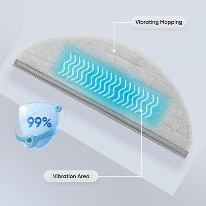 Smilefil 10 Pack Vacuum Mop Replacement Pads Compatible with Roborock S8/S8+/S7 MaxV Plus/S7 MaxV Ultra/S7/S7+ Reusable Hard Floor Cloth Expert Wet Replacement Microfiber Soft Pad