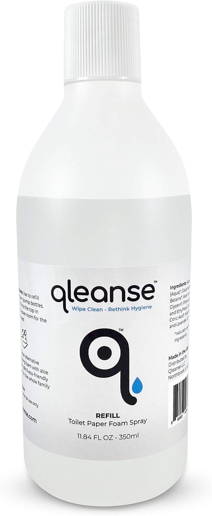 Toilet Paper Foam Spray (Refill Bottle) Wet-Wipe Alternative - 100% Flushable