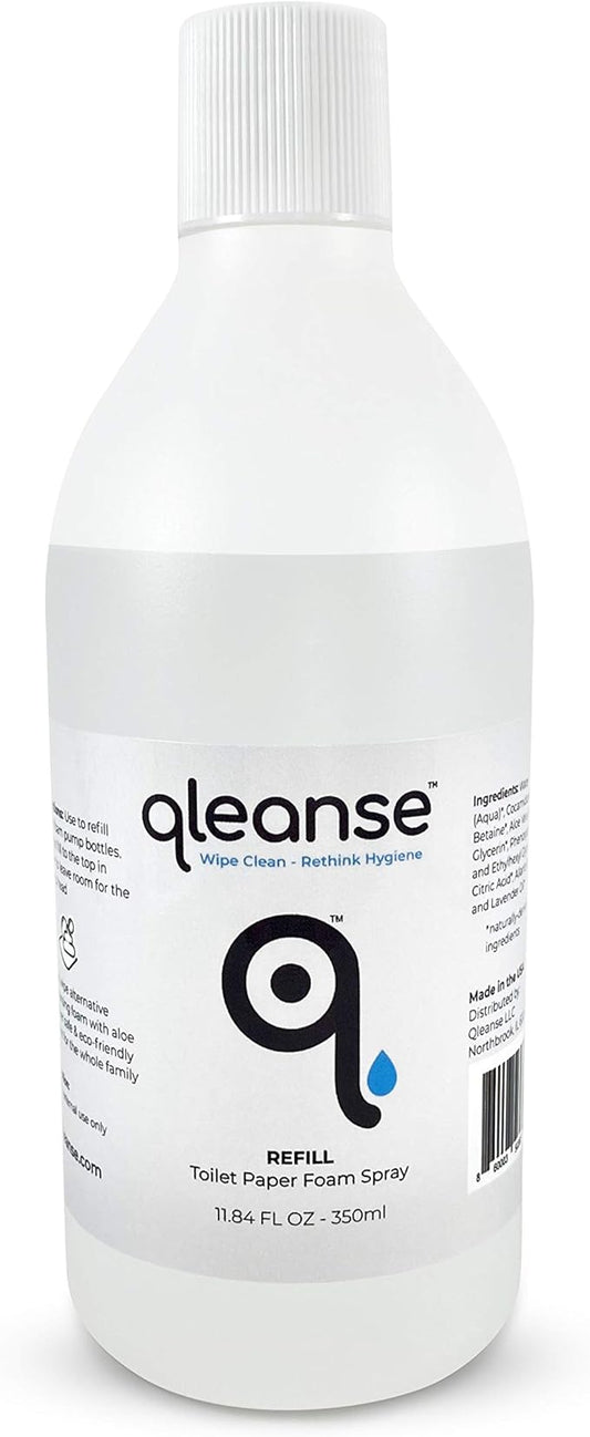 Toilet Paper Foam Spray (Refill Bottle) Wet-Wipe Alternative - 100% Flushable
