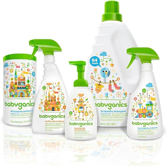 Babyganics Foaming Dish & Bottle Soap, Pump Bottle, Citrus, Plant-Derived Cleaning Power, Removes Dried Milk, 16 Fl Oz