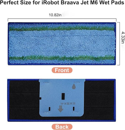 MZY LLC 7 Pack M6 Wet Mopping Pads for iRobot Braava Jet M6 (6110) (6012) (6112) (6113) Ultimate Robot Mop, Reusable & Washable Microfiber Wet Pads for iRobot Braava Mop Pad