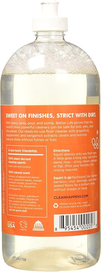 Better Life Simply Floored! Natural Floor Cleaner Citrus Mint -- 32 fl oz