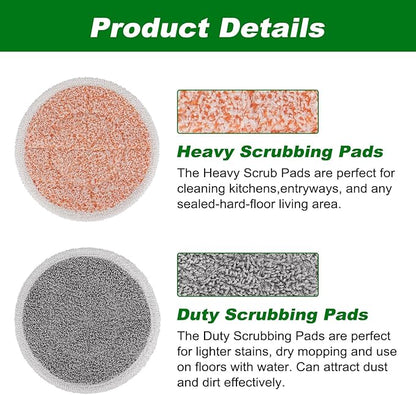 S8201 S7001 Steam Mop Pads: 10 Pack Steam Mop Pads for Shark S8201 S8001 S7001 S7000AMZ S7201 S7001TGT Series Steam Mop, Microfiber and Scrubbing Spin Mop Pads for Steam & Scrub Hard Floor Steam Mop