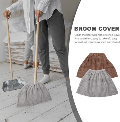 UPKOCH 2 Pack Lazy Broom Covers for Floor Cleaning - Reusable Mopping Cloth Replacement for Wet & Dry Cleaning, Ideal for Home and Office Use, Random Colors, Perfect for Dusting and Pet Hair Removal