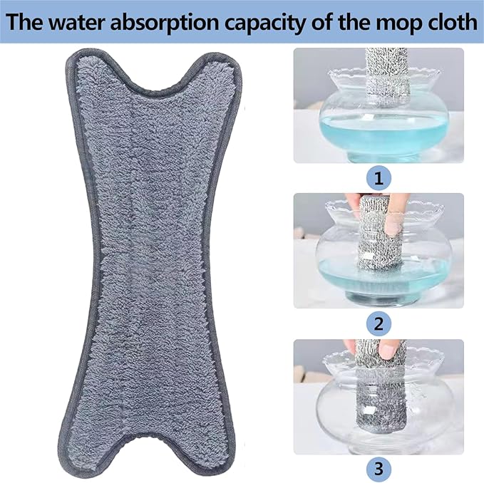 Household Dust Mop Washable Dust Mops for Floors Convenient Wet Mopping Innovative Dust Mops for Hardwood Floors Microfiber Wet Mop Pads Wet Dry Dual-Use Mop (Blue)