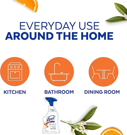 Multi-Surface Cleaner Spray, 2 Pack Plant Based Ingredients, Bleach and Dye Free, Safe around Kids and Pets, 22 oz. Each Plus Bonus Zompo-z Microfiber Cleaning Cloth