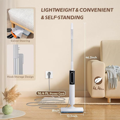 Steam Mop for Floor Cleaning*1, Extra 3 Mop Pads