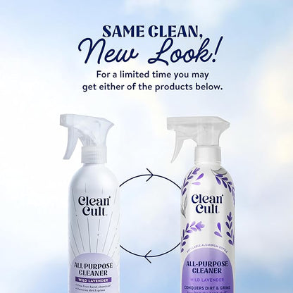 Cleancult - Wild Lavender - All Purpose Cleaner - Refillable Aluminum Bottle - Cleaner Spray that Removes Dirty & Grime - 16 oz - 3 Pack