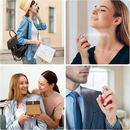 Segbeauty 1 Oz Perfume Spray Bottle, 30ml Vintage Refillable Perfume Bottle Glass Bottle for Women,2 Pcs Large Cosmetic Perfume Travel Atomizer Portabe Clear Glass Essential Oil Container for Travel