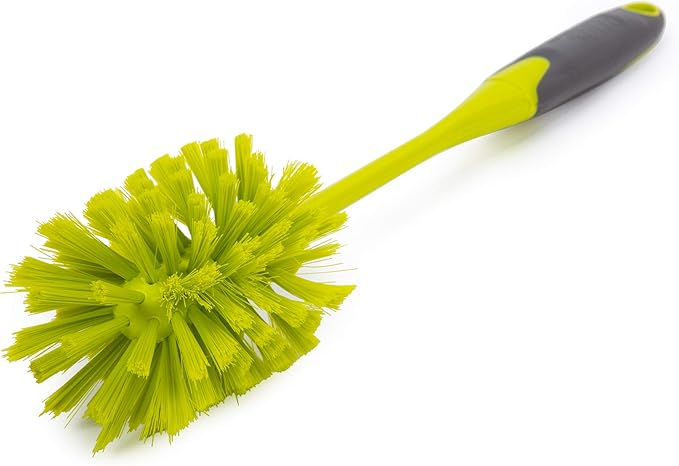 PURE Deluxe Bottle Cleaning Brush, 12 x 5 inches, Lime Green