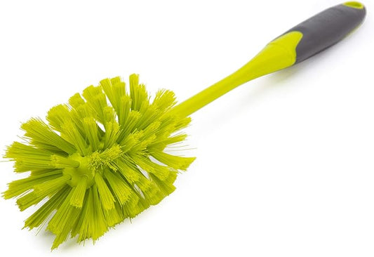 PURE Deluxe Bottle Cleaning Brush, 12 x 5 inches, Lime Green