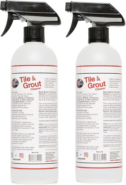 Rock Doctor Tile and Grout 24oz.Rock Doctor Natural Tile and Grout Cleaner, Remove Stains Dirt, Oil, and Soap Scum, Heavy Duty Non-Abrasive Tile Cleaner, Natural Formula, Pack of 2 2/pack