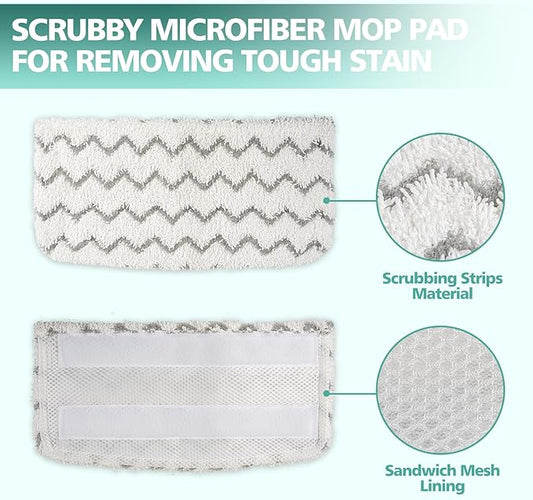 8 Pack Steam Mop Replacement Pads Compatible with Shark S1000 S1000A S1000C S1000WM S1001C S2001, Washable Replacement Steamer Mop Pads