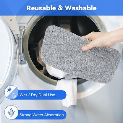 Replacement Steam Mop Pads for GorFanty GF-6610/GF-6610B: Reusable and Washable Microfiber Steam Mop Replacement Pads Cloth Floor Cleaning Pad (8 Packs)