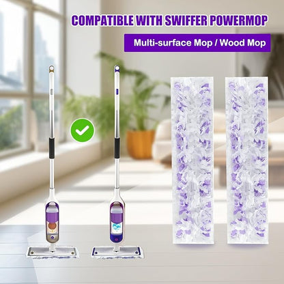 20 Count Power Mop Pads Refills for Swiffer PowerMop Multi-Surface Mopping Pad Disposable Replacement Mop Refill Pads Compatible with Swiffer PowerMop,Safe on All Finished Floors.