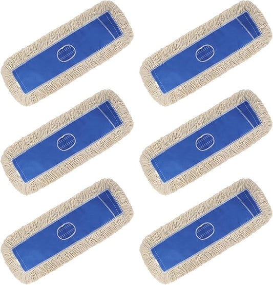 24 Inch Dust Mop Head: Replacement Medium Washable Commercial Sweeper and Janitorial Dust Mop Head Replacement