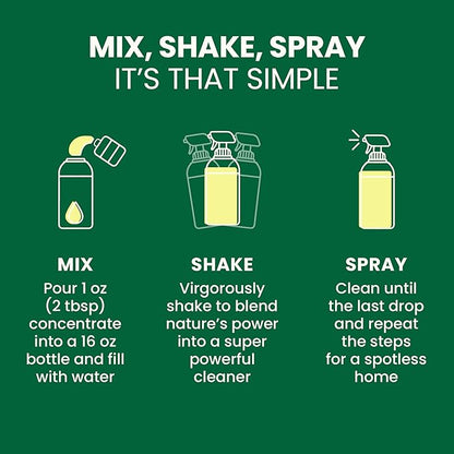 Good Natured Brand All-Purpose Cleaner Concentrate | Multi-Surface Cleaner | Natural Lavender Essential Oil | Multipurpose Cleaner Concentrate All Surfaces | Lavender | 8oz makes 128oz