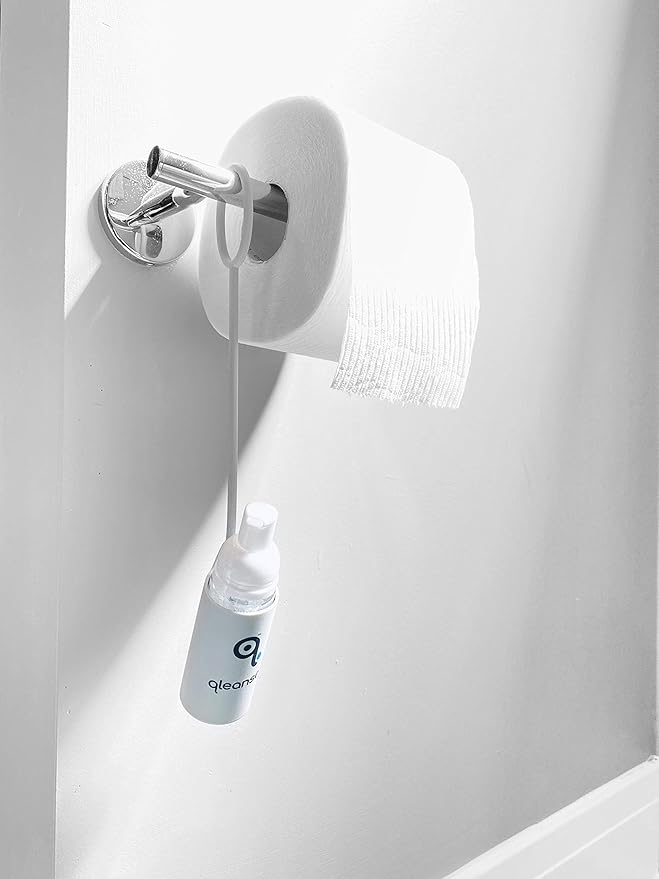 Toilet Paper Foam Spray and Caddy Combo - Wet Wipe Alternative and 100% Flushable