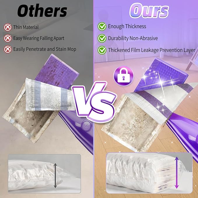 40 Count Mopping Pad for Wet Jet Mop Disposable Wetjet Pads Refills Replacement for Swiffer Wet Pads Refill Compatible with Swiffer Wet Jet Pads Thickness & Absorbent for Household Multi-Surface