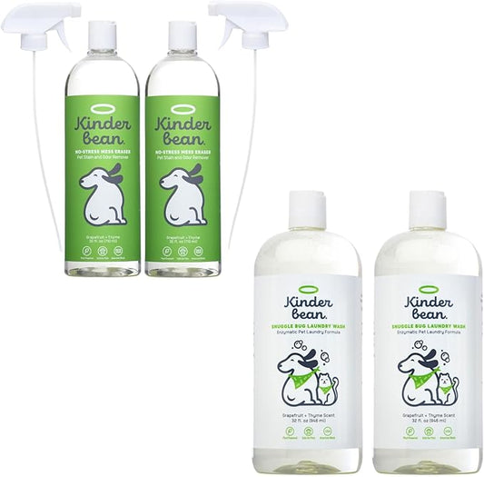 Ultimate Pet Odor Eliminator Bundle (2pk) - Stain & Odor Remover and Laundry Wash by Kinderbean