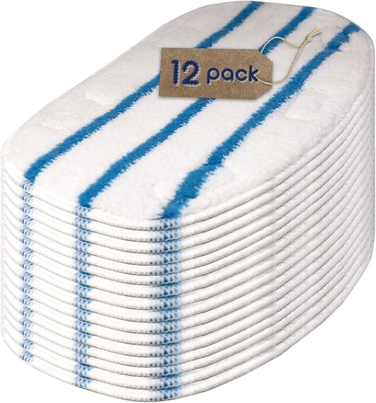 12 Pack Steam Mop Replacement Pad for PurSteam ThermaPro 10-in-1 Steam Mop, Washable Reusable Steamer Pads by F Flammi