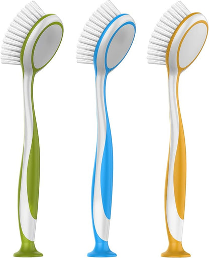 MR.SIGA Round Dish Brush, Size: Dia 5.5 x 25cm - Pack of 3