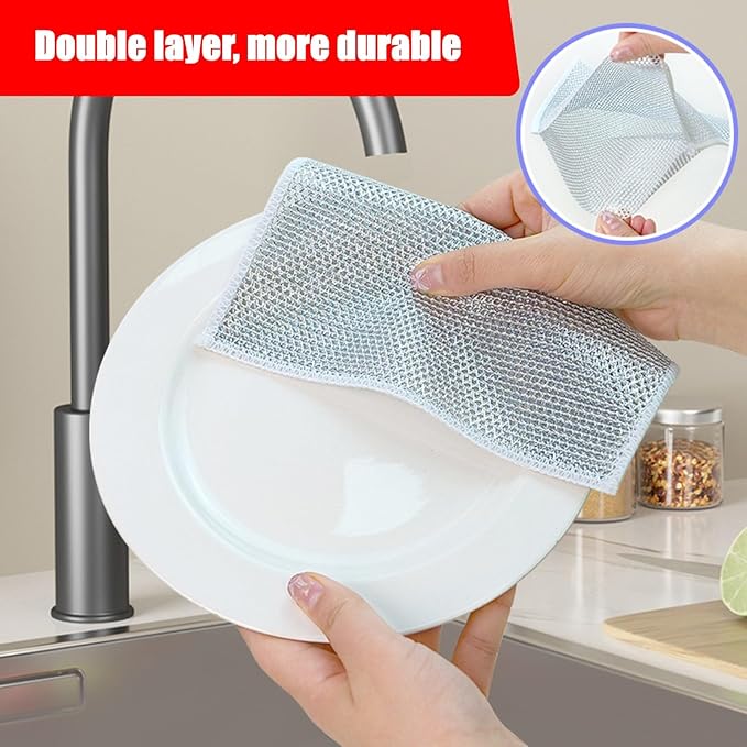 Bamboo Microfiber Cleaning Cloth-8Pcs Kitchen Wash Cloths,Wood Fiber Window Glass Rags,Micro Fiber Cloth for Cleaning Suitable for Dishes,Car Towel Rag Made From Baby Washcloths Material (silver)