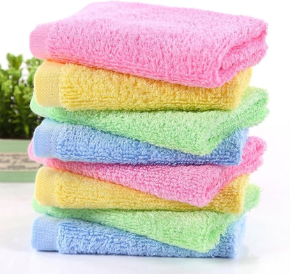 Bamboo Microfiber Cleaning Cloth-8Pcs Kitchen Wash Cloths,Wood Fiber Window Glass Rags,Micro Fiber Cloth for Cleaning Suitable for Dishes,Car Towel Rag Made From Baby Washcloths Material (green)
