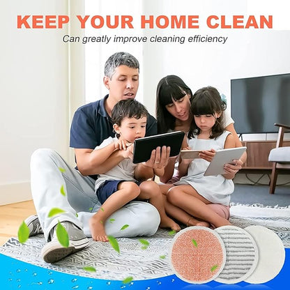 Replacement Pads for Bissell Spinwave Mop: 6 Pads for Bissell Spinwave,Spin Wave,Crosswave Expert/Pet/Cordless Hard Floor 2124 20393 2039a 20399 2039w 23159 23157 Spin Mop Cleaner Scrub Scrubber Pads