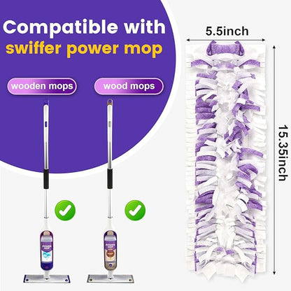 Power Mop Pads Compatible with Swiffer PowerMop, Disposable Mopping Pad Refills for Cleaning, Multi-Surface Wood Floor Replacement Pads (32)