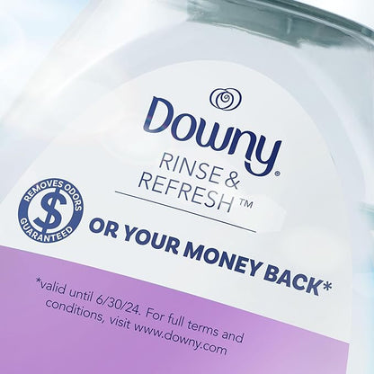 Downy RINSE & REFRESH Laundry Odor Remover and Fabric Softener, Fresh Lavender, 48 fl oz, Safe on ALL Fabrics, Gentle on Skin, HE Compatible