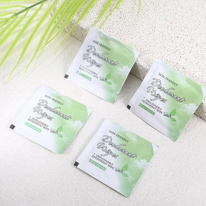 200Pcs Travel Deodorant Wipes, Travel Size Mini Deodorant Wipes Bulk for Homeless, Individually Wrapped Body Cleaning Supplies for Women Wet Armpit for Body Cleaning Cucumber