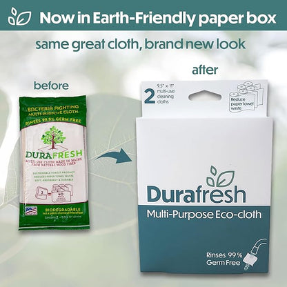 Wood Fiber Cloth, Multipurpose Cleaning Eco-Friendly Sustainable, Constructed so Food and Odor-Causing Particles can be Rinsed Away (8 Pack) - 9.5" x 11"