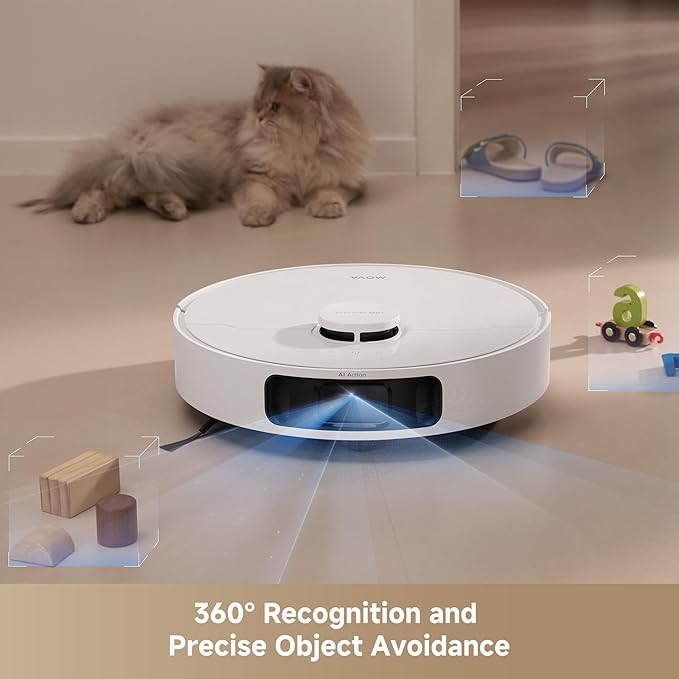 MOVA P10 Ultra Robot Vacuum and Mop 8,300Pa Suction 140°F Hot Water Auto Mop Washing & Drying, Dual Spinning Extenable Clean, 10.5mm Lifting for Carpet, 360°Obstacle Avoidance, App Control