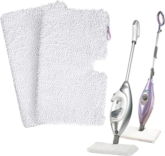 2 Pack Microfiber Steam Pocket Mop Pads Compatible for Shark Rectangle Mop Head S3500 Series ,S3501 ,S3601 ,S3550 ,S3901 ,S3801 ,SE450 ,S3801CO, S3601D ,SE450, Model # P119W,Machine Washable, Reusable