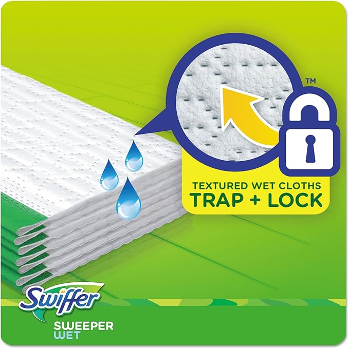 Gain 95532CT Wet Refill Cloths, Gain Original Scent, White, 8 x 10, 24/Pack, 6 Pack/Carton