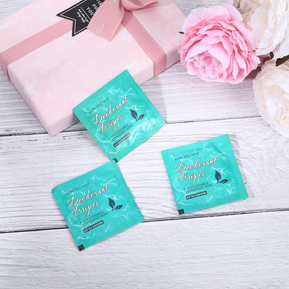 200Pcs Travel Deodorant Wipes, Travel Size Mini Deodorant Wipes Bulk for Homeless, Individually Wrapped Body Cleaning Supplies for Women Wet Armpit for Body Cleaning Jasmine