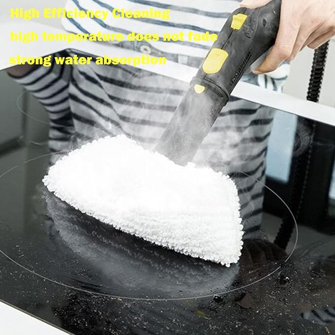 Steam Mop Replacement Pads Compatible for Karcher SC Steam Cleaner Microfiber Mop Cloth Steam Pocket Mop Pads Set for SC Floor Nozzle SC2 SC3 SC4 SC5(6 Mop Cloth)