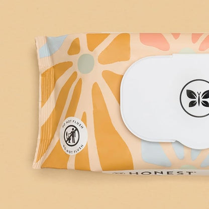 The Honest Company Clean Conscious Multi-Use Wipes | Hypoallergenic + Unscented for Sensitive Skin | Over 99% Water, Compostable, Plant Based, Baby Wipes | Sunburst, 864 Count