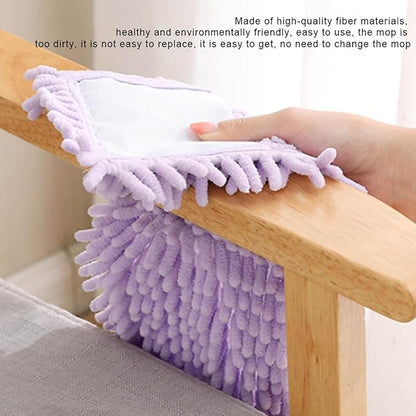 Microfiber Sweeper Mop Pads, Flat Mop Replacement Pads Reusable Dust Mop for Hardwood Floors (Purple)