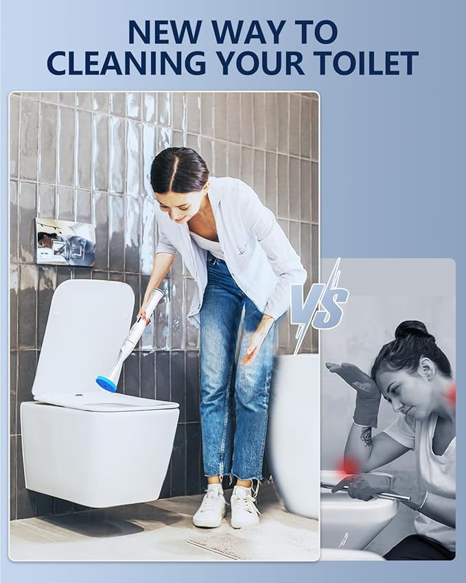 36PCS Disposable Toilet Brush Heads for Leebein HK-047 Electric Toilet Brush, 36 Wand Refills for Leebein Electric Toilet Bowl Cleaning Brush, 3 Layer Sponge Brush with Cleaner, Machine Not Included
