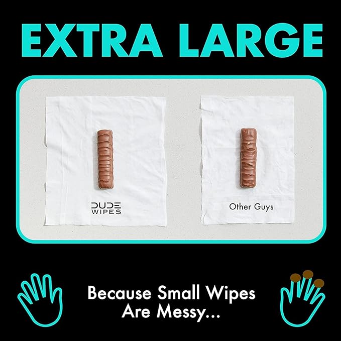DUDE Wipes Conversation Hearts Candy Gift For Him Bundle With 1 Pack 48 Flushable Wipes Mint Chill - Valentines Day Gift for Him - Sewer & Septic Safe