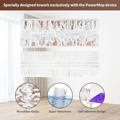 18 Pack Disposable Power Mop Pads Refills for Swiffer Powermop Multi-Surface Mop, Wood Mopping Pad Refills for Floor Cleaning, Wood Floor Pads