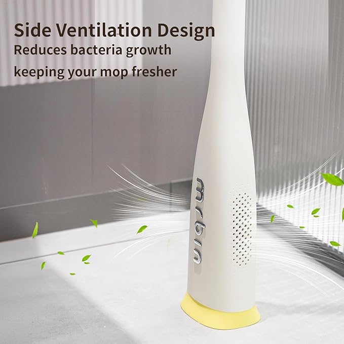 Self Wringing Sponge Flat Large Mops Dusting Soft, Hands Free Collapsible Wet Reusable Cleaner Head Replacement with Long Metal Handle for Bathroom Tile, Hard Wood Floor, Wall Cleaning, White