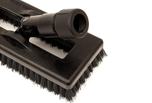 SPARTA 3638831EC03 Polyester Rectangle Scrub Brush, Floor Brush, Cleaning Brush With Swivel Head For Cleaning, 8 Inches, Black