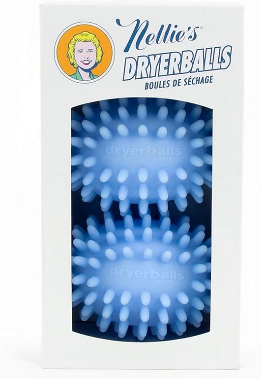 Nellie's Dryerballs - Eco-Conscious Laundry Dryer Balls - Softens Fabrics, Reduces Wrinkles, and Shortens Drying Time - Dryer Sheet Alternative (2 Pack) - (Made in Canada)