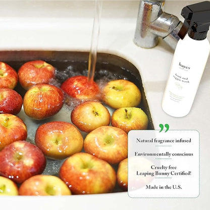 Bayes High-Performance Produce Wash - Fruit and Vegetable Cleaner, Helps Remove Harmful Residue - 16 oz