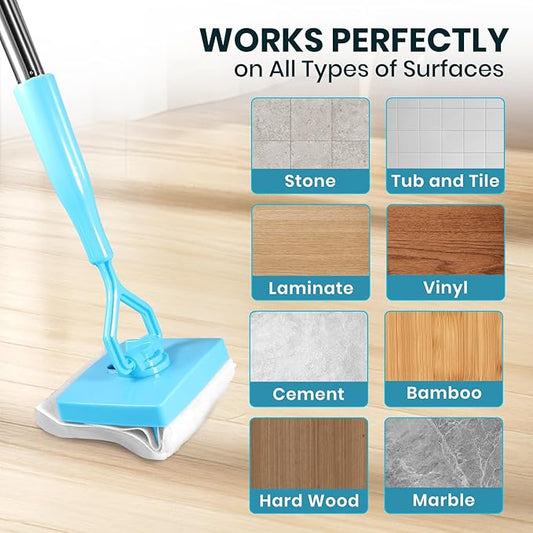 20 Pack Reusable Pads Compatible with Baseboard Cleaner Tool,Spone Mop Refills for Microfiber Cleaning